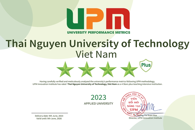 xếp hạng đối sánh UPM: Trường Đại học Kỹ thuật Công nghiệp đạt chuẩn 4 sao trong hệ thống xếp hạng UPM